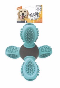 M-Pets Saturn Kauçuk Ödül Hazneli Mavi Köpek Oyuncağı 14x13x12 Cm - M-Pets