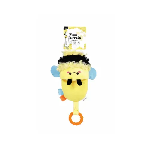 M-Pets Slippers Bee Sarı Peluş Köpek Oyuncağı - 1