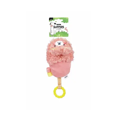 M-Pets Slippers Bunny Pembe Peluş Köpek Oyuncağı - 1