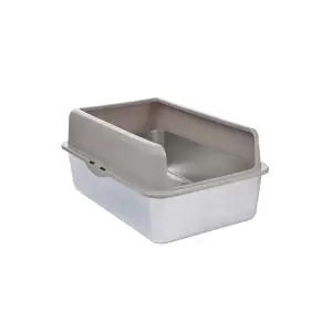 M-Pets Steelcare Paslanmaz Çelik Kedi Tuvaleti 60x40x26 Cm - M-Pets