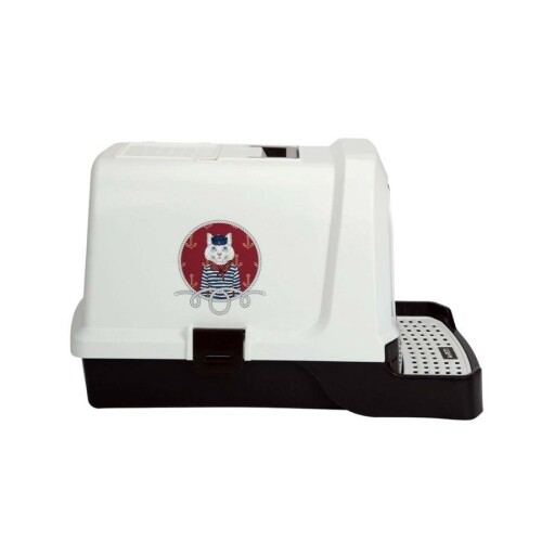 M-Pets Suez Sailor Kapalı Kedi Tuvaleti 69x42x41 Cm - 2