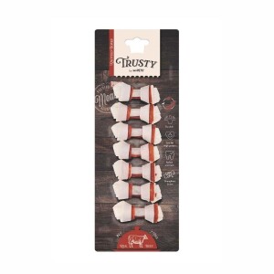 M-Pets Trusty Biftekli Düğüm Köpek Ödül Kemiği 84 gr 6,5 cm 7'li - M-Pets