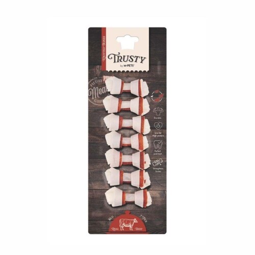 M-Pets Trusty Biftekli Düğüm Köpek Ödül Kemiği 84 gr 6,5 cm 7'li - 1