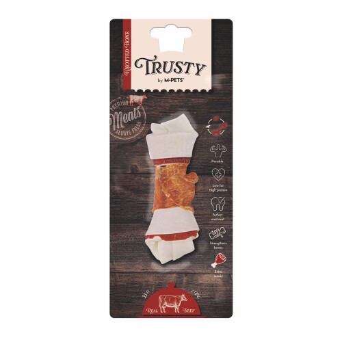 M-Pets Trusty Extra Sığır Etli Düğümlü Köpek Çiğneme Kemiği 75 gr, 15.3 Cm - 2