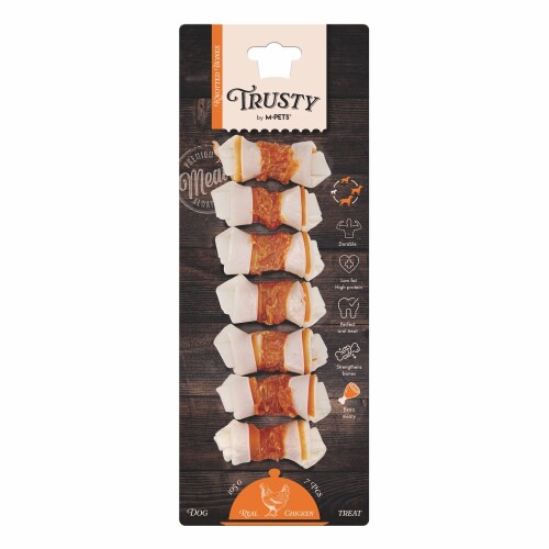 M-Pets Trusty Tavuklu Düğümlü Köpek Çiğneme Kemiği 105 gr, 6.4 Cm - 1