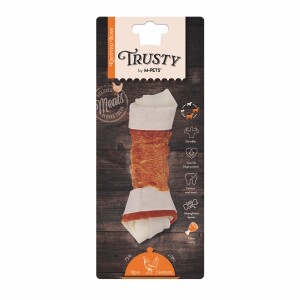 M-Pets Trusty Tavuklu Düğümlü Köpek Çiğneme Kemiği 75 gr, 15.3 Cm - M-Pets