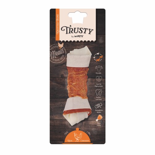 M-Pets Trusty Tavuklu Düğümlü Köpek Çiğneme Kemiği 75 gr, 15.3 Cm - 1