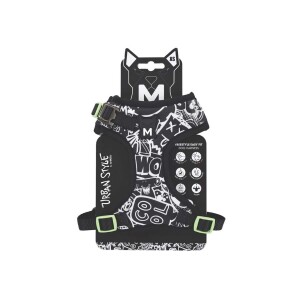 M-Pets Urban Style / Easy Fit Siyah Köpek Göğüs Tasması XS - M-Pets