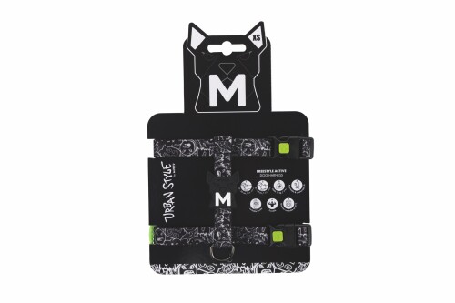 M-Pets Urban Style Black/White Active Köpek Göğüs Tasması Xs - 1