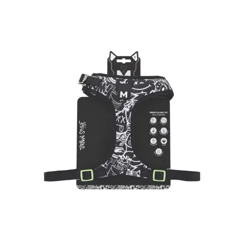 M-Pets Urban Style / Easy Fit Siyah Köpek Göğüs Tasması L - 1