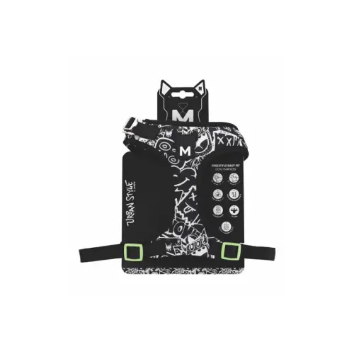 M-Pets Urban Style / Easy Fit Siyah Köpek Göğüs Tasması M - 1