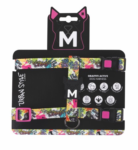 M-Pets Urban Style Graffiti Active Köpek Göğüs Tasması M - 1