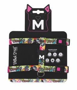 M-Pets Urban Style Graffiti Active Köpek Göğüs Tasması S - M-Pets