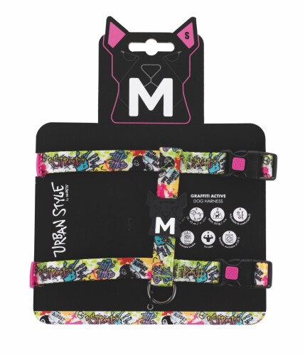 M-Pets Urban Style Graffiti Active Köpek Göğüs Tasması S - 1