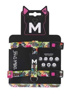 M-Pets Urban Style Graffiti Active Köpek Göğüs Tasması Xs - M-Pets