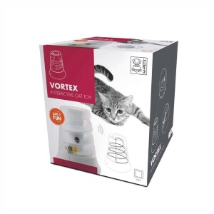 M-Pets Vortex Elektronik Kedi Oyuncağı Beyaz - M-Pets