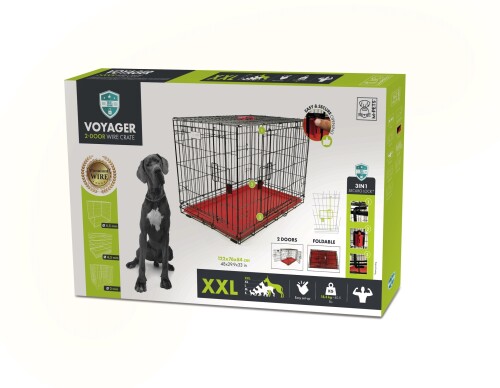 M-Pets Voyager İki Kapılı Köpek Kafesi 122x76x84 Cm Xxl - 1