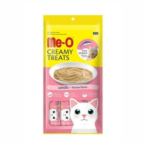 Me-O Creamy Çizgili Orkinos Balıklı Yetişkin Kedi Ödülü 4x15 gr - 1