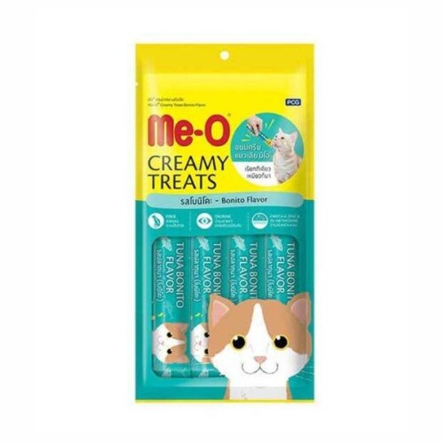 Me-O Creamy Kurutulmuş Ton Balıklı Yetişkin Kedi Ödülü 4x15 gr - 1