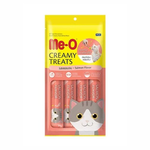 Me-O Creamy Somon Balıklı Yetişkin Kedi Ödülü 4x15 gr - 1