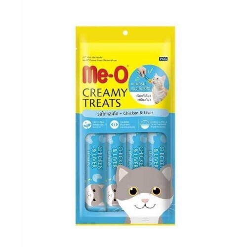 Me-O Creamy Tavuklu ve Ciğerli Yetişkin Kedi Ödülü 4x15 gr - 1