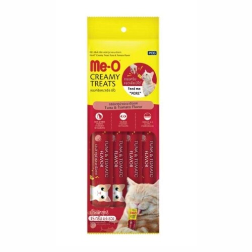 Me-O Creamy Ton Balıklı ve Domatesli Yetişkin Kedi Ödülü 4x15 gr - 1