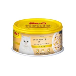Me-O Delite Jelly Ton Balıklı ve Peynirli Yetişkin Kedi Konservesi 80 Gr - Me-O