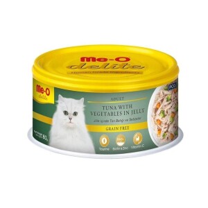 Me-O Delite Jelly Ton Balıklı ve Sebzeli Yetişkin Kedi Konservesi 80 Gr - Me-O