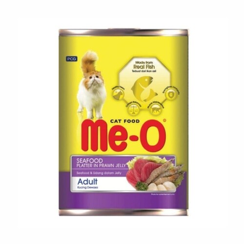 Me-O Deniz Lezzetleri Karides Soslu Yetişkin Kedi Konservesi 400 Gr - 1