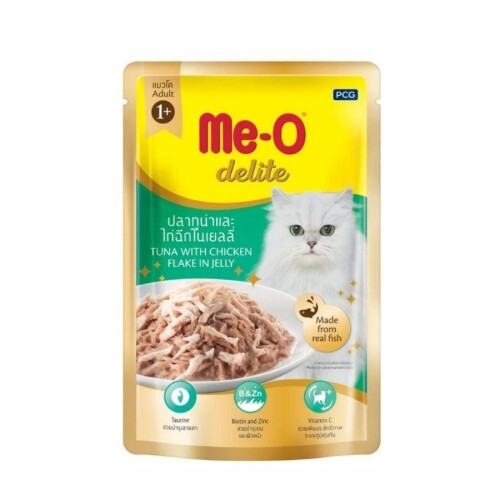 Me-O Pouch Delite Tavuk ve Ton Balıklı Yetişkin Kedi Konservesi 70 Gr - 1