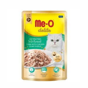 Me-O Pouch Delite Tavuk ve Ton Balıklı Yetişkin Kedi Konservesi 70 Gr - Me-O