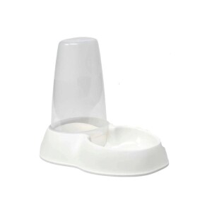 Moderna Sensiflo Hazneli Kedi ve Köpekler için Mama ve Su Kabı Beyaz 1,5 Lt - Moderna