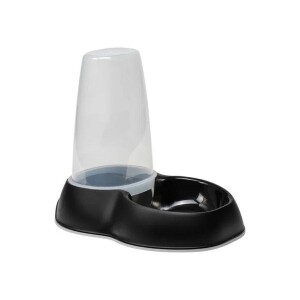 Moderna Sensiflo Hazneli Kedi ve Köpekler için Mama ve Su Kabı Siyah 1,5 Lt - Moderna