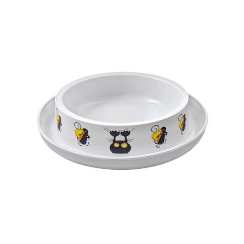 Moderna Trendy Kedi ve Fare Desenli Kedi Mama Kabı 210 Ml - 1