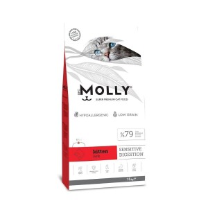 Molly Düşük Tahıllı Hypoallergenic Kuzulu Yavru Kedi Maması 15 Kg - Molly