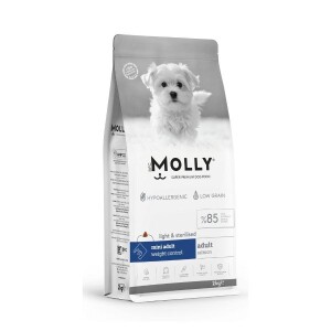 Molly Düşük Tahıllı Hypoallergenic Somonlu Küçük Irk Kısırlaştırılmış Yetişkin Köpek Maması 2 Kg - Molly