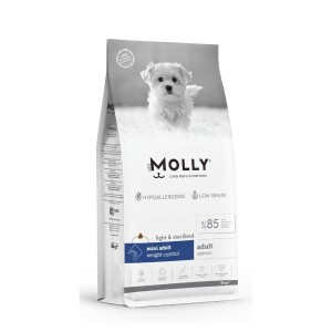 Molly Düşük Tahıllı Hypoallergenic Somonlu Küçük Irk Yetişkin Köpek Maması 8 Kg - Molly