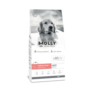 Molly Düşük Tahıllı Hypoallergenic Somonlu Orta ve Büyük Irk Yetişkin Köpek Maması 2 Kg - Molly