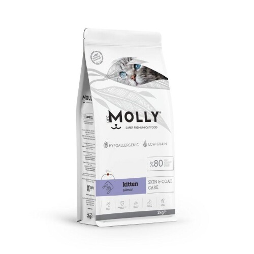 Molly Düşük Tahıllı Hypoallergenic Somonlu Yavru Kedi Maması 2 Kg - 1