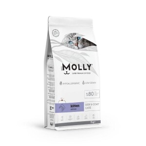 Molly Düşük Tahıllı Hypoallergenic Somonlu Yavru Kedi Maması 2 Kg - Molly