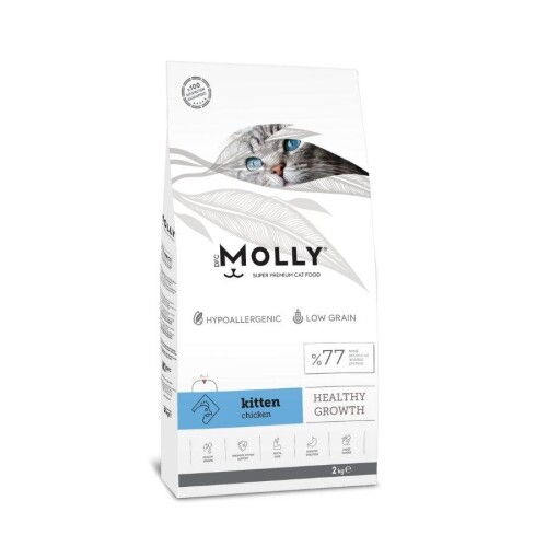 Molly Düşük Tahıllı Hypoallergenic Tavuklu Yavru Kedi Maması 2 Kg - 1