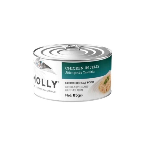 Molly Jöle İçinde Tavuklu Kısırlaştırılmış Tahılsız Yetişkin Kedi Konservesi 85 Gr - 1