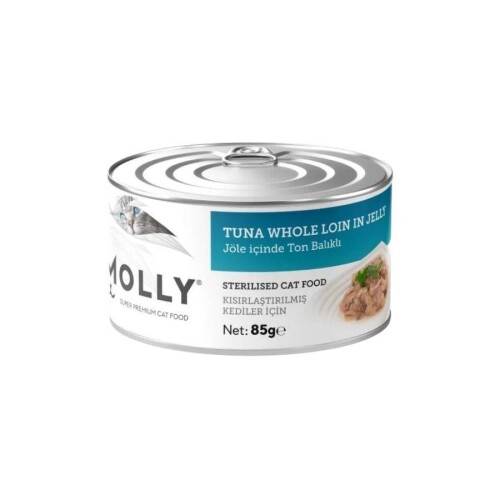 Molly Jöle İçinde Ton Balıklı Tahılsız Kısırlaştırılmış Yetişkin Kedi Konservesi 85 gr - 1