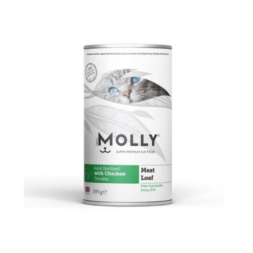 Molly Parça Tavuklu Ezme Kısırlaştırılmış Yetişkin Kedi Konservesi 395 Gr - 1