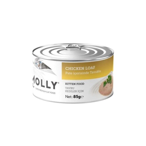Molly Pate Tavuk Etli Tahılsız Yavru Kedi Konservesi 85 gr - 1
