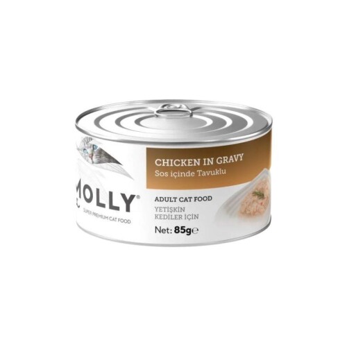 Molly Sos İçinde Tavuklu Yetişkin Kedi Konservesi 85 gr - 1