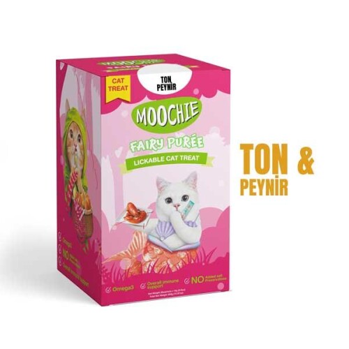 Moochie Creamy Peynirli ve Ton Balıklı Sıvı Krema Kedi Ödülü 30 X 15 gr - 1