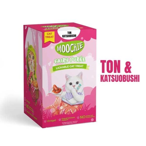 Moochie Creamy Ton Balıklı ve Katsuobushili Sıvı Krema Kedi Ödülü 30x15 gr - 1