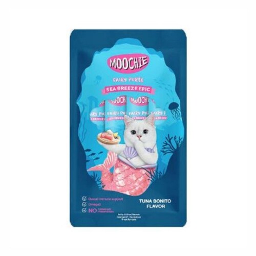 Moochie Creamy Ton Balıklı ve Palamutlu Sıvı Krema Kedi Ödülü 5x15 gr - 1