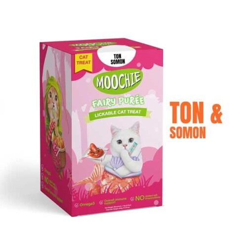 Moochie Creamy Ton Balıklı ve Somonlu Sıvı Krema Kedi Ödülü 30x15 gr - 1